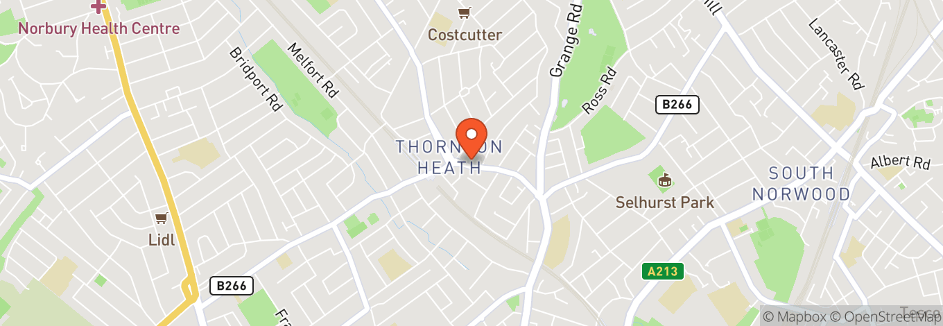 Map of Thornton Heath Leisure Centre