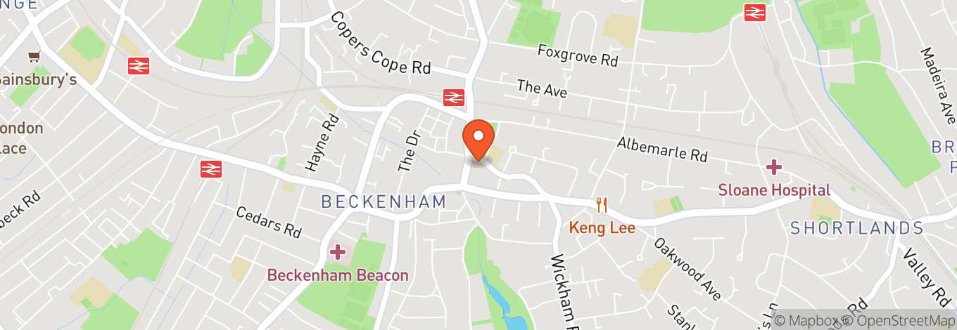 Map of Beckenham Public Hall