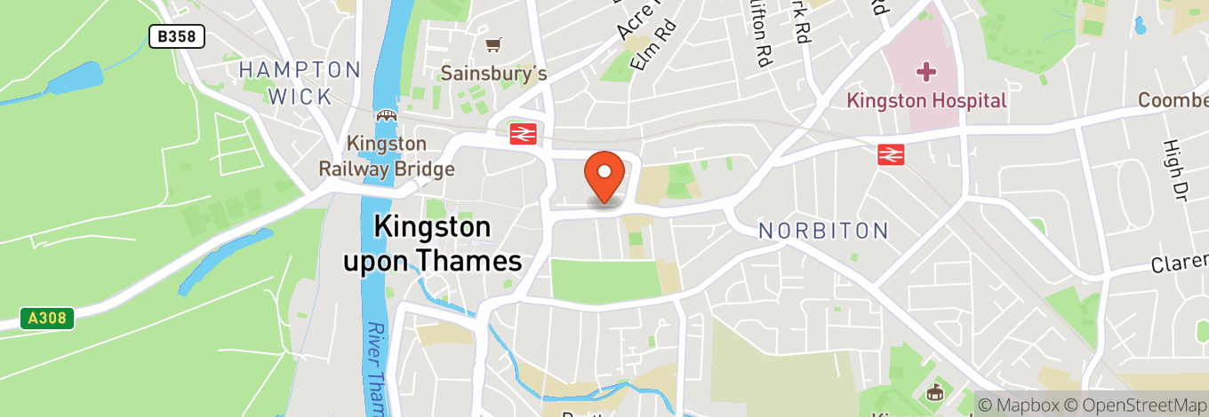 Map of The Fighting Cocks Bar & Venue