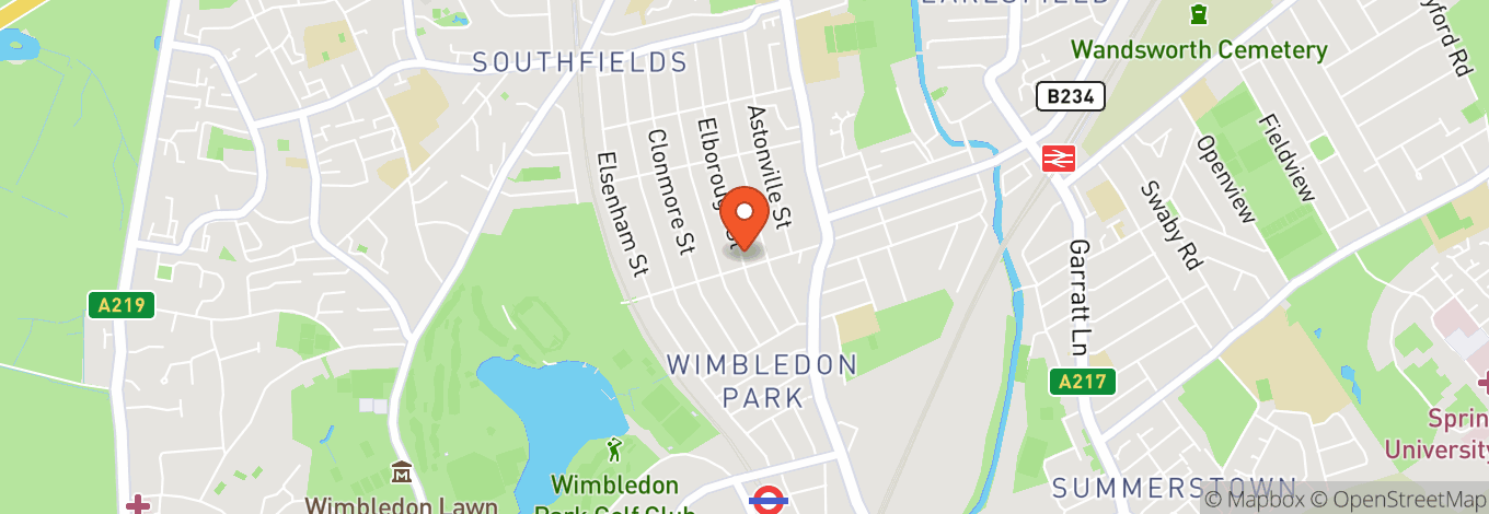 Map of Wimbledon Park