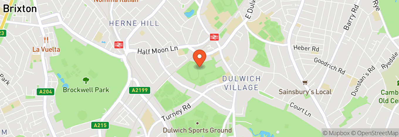 Map of Herne Hill Velodrome