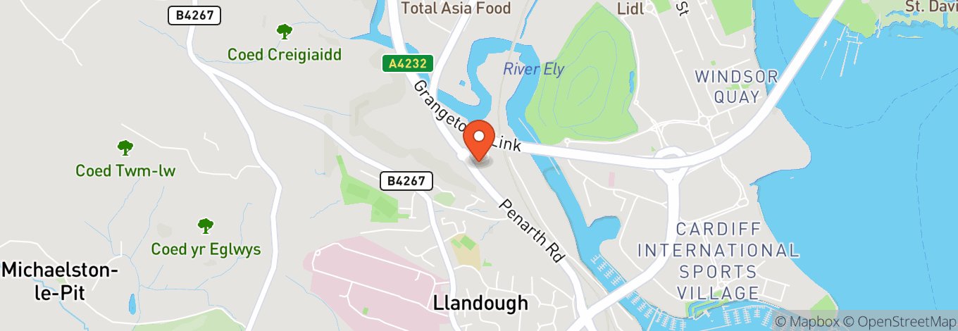 Map of Vale Sports Arena In Cardiff