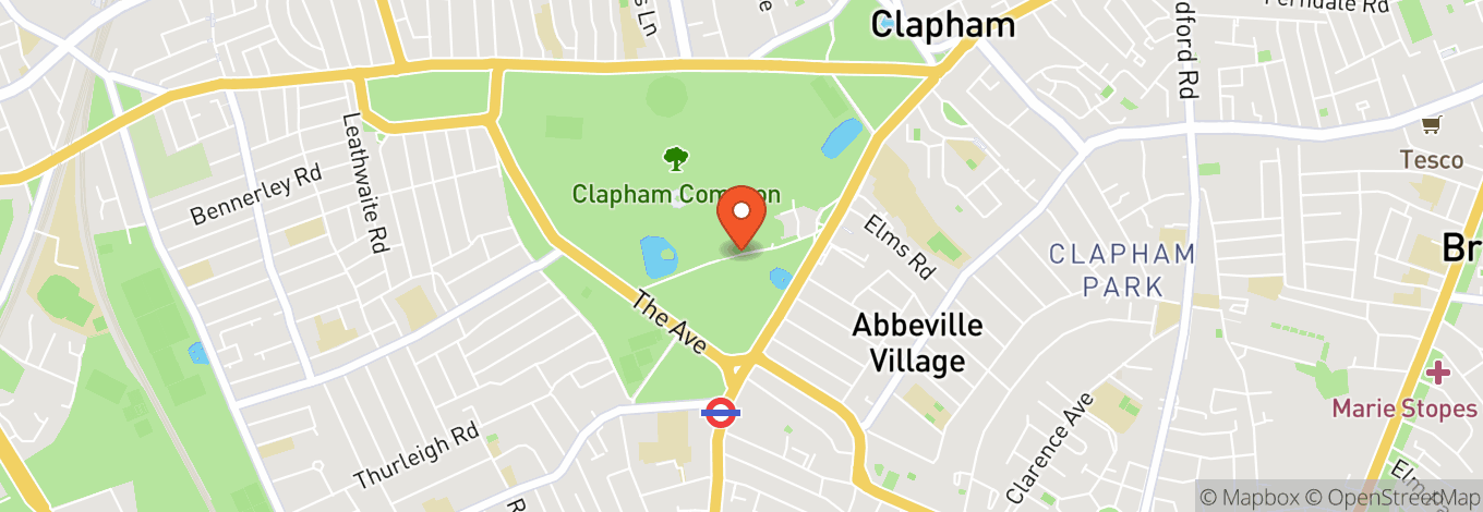 Map of Clapham Common