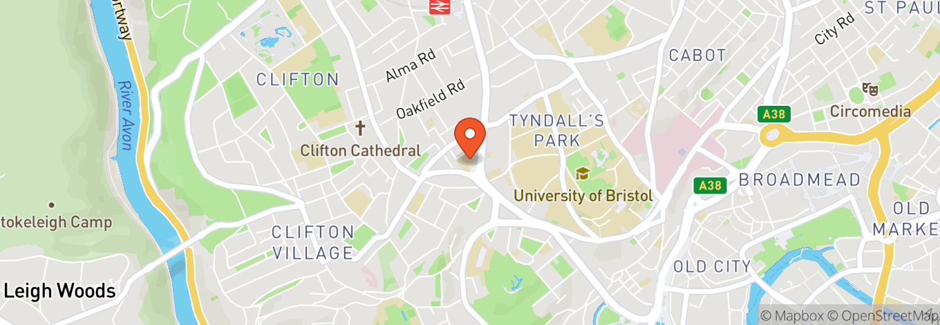 Map of Victoria Rooms, University of Bristol