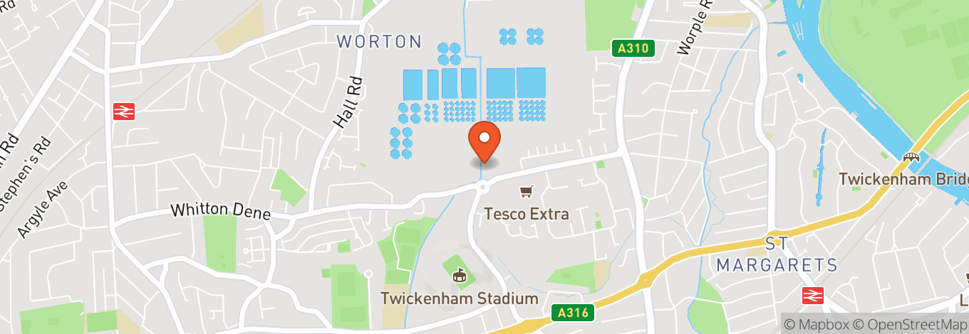 Map of Twickenham Stadium