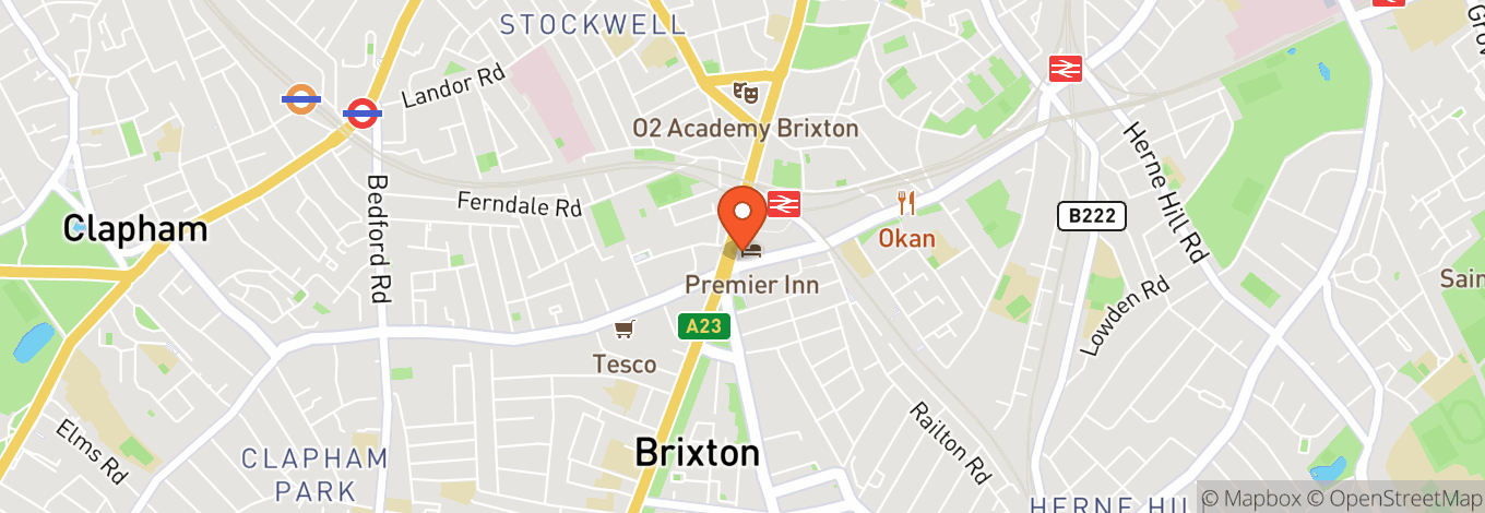 Map of Prince Of Wales Brixton