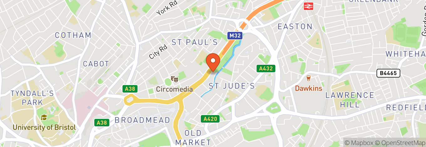 Map of The Boxing Club Bristol