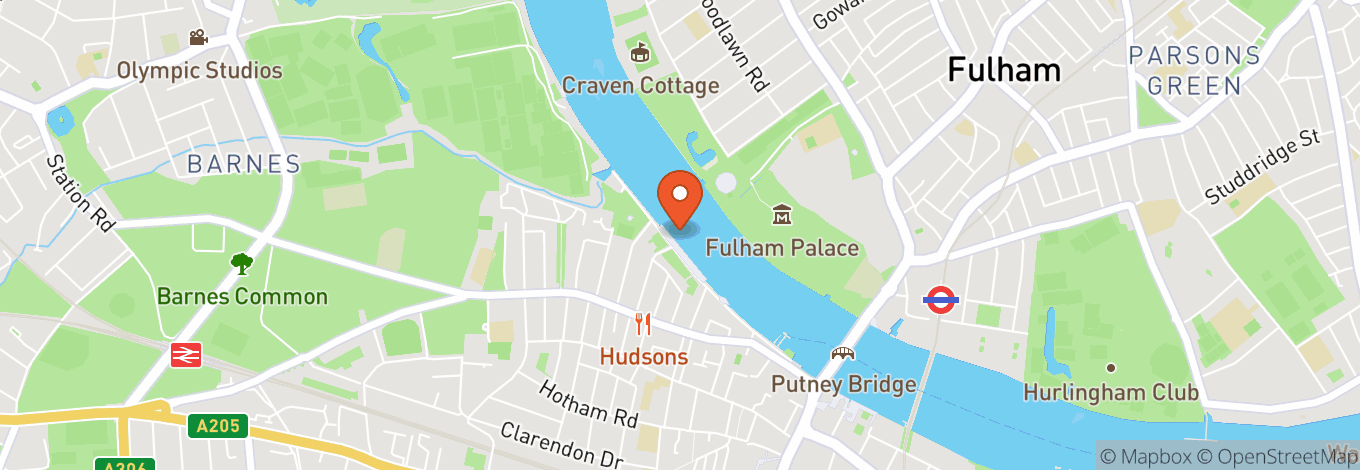 Map of Fulham Palace