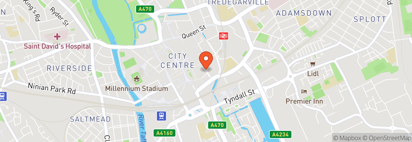 Map of Motorpoint Arena Cardiff