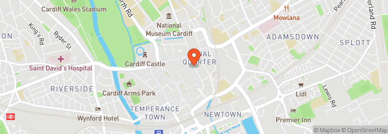 Map of Cornerstone Cardiff