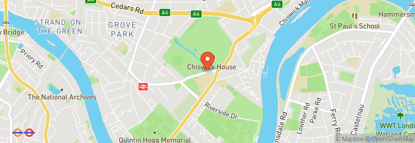 Map of Chiswick House & Gardens
