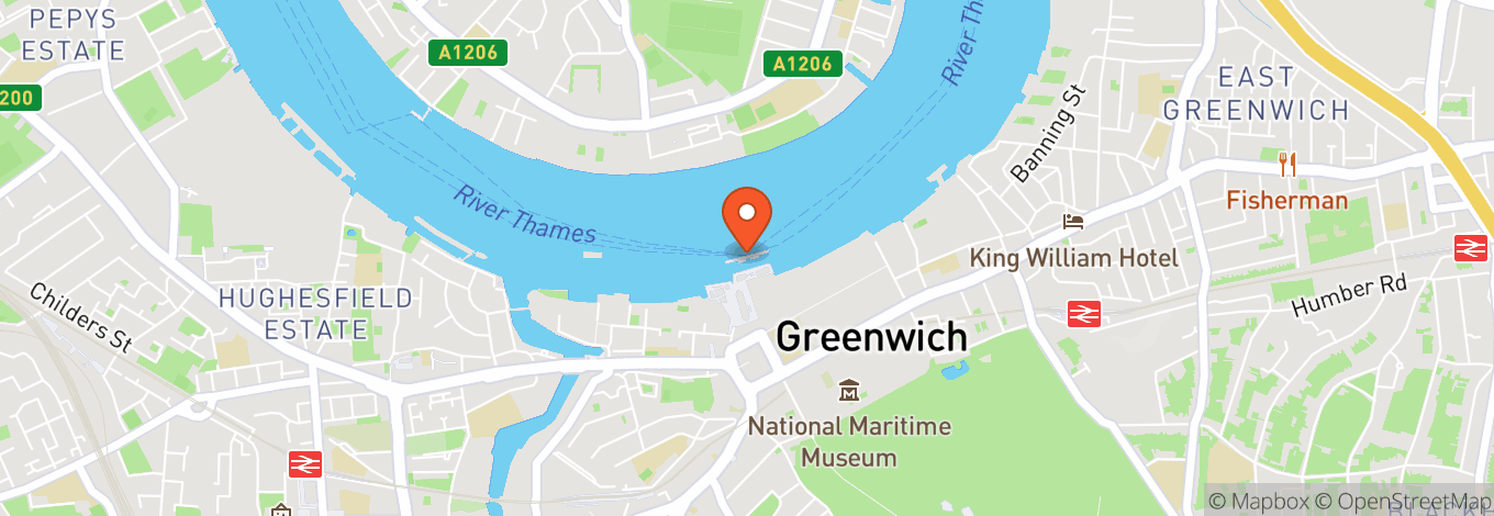 Map of Greenwich Pier