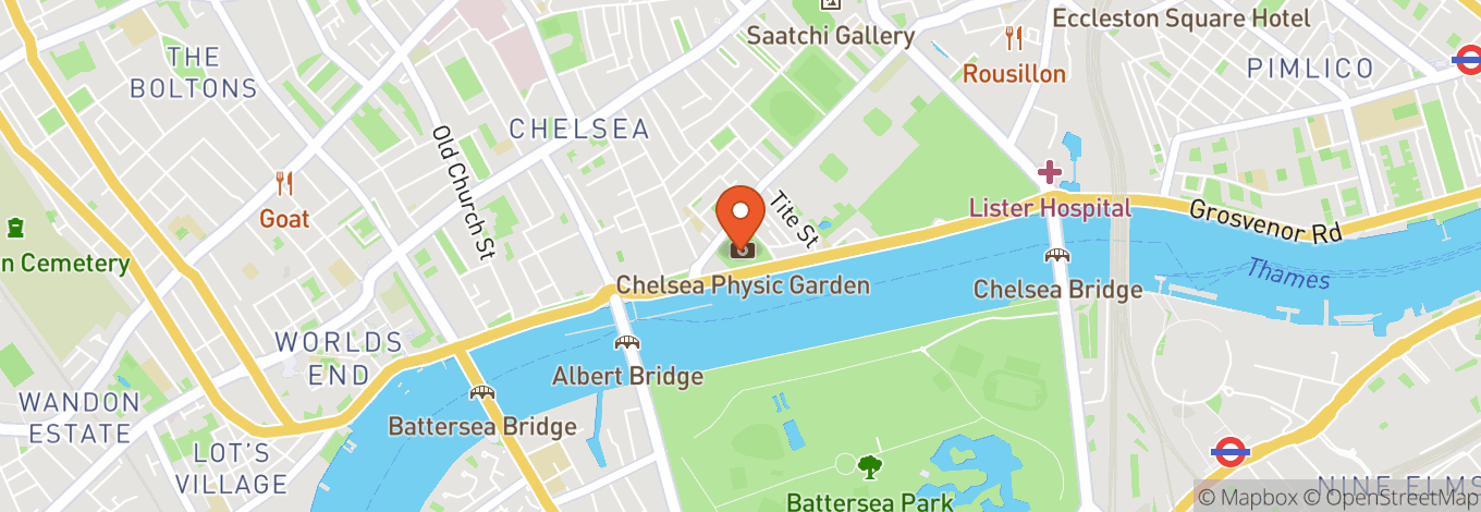 Map of Chelsea Physic Garden
