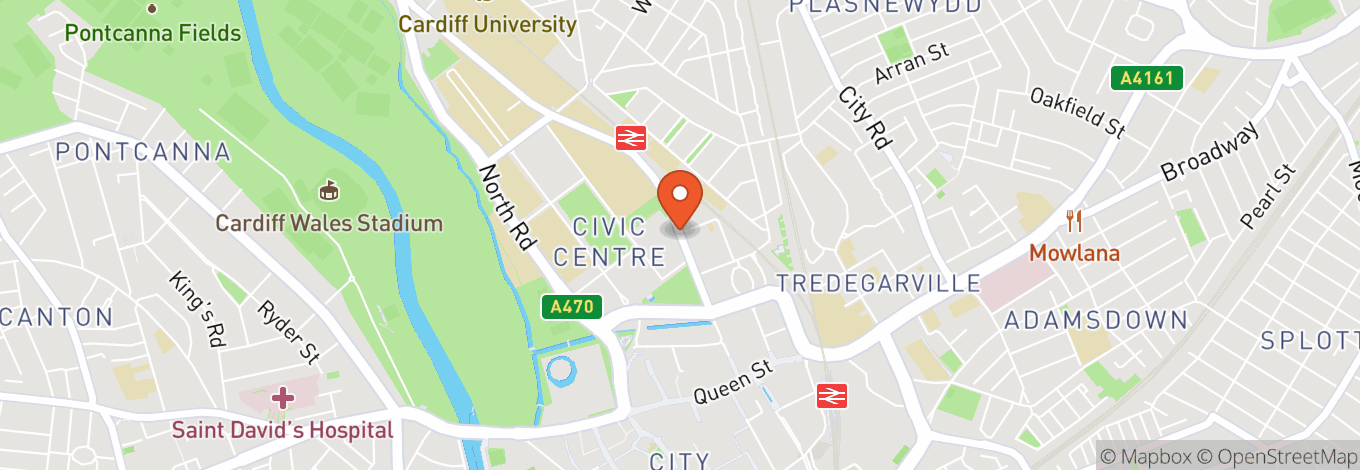 Map of Cardiff Students' Union