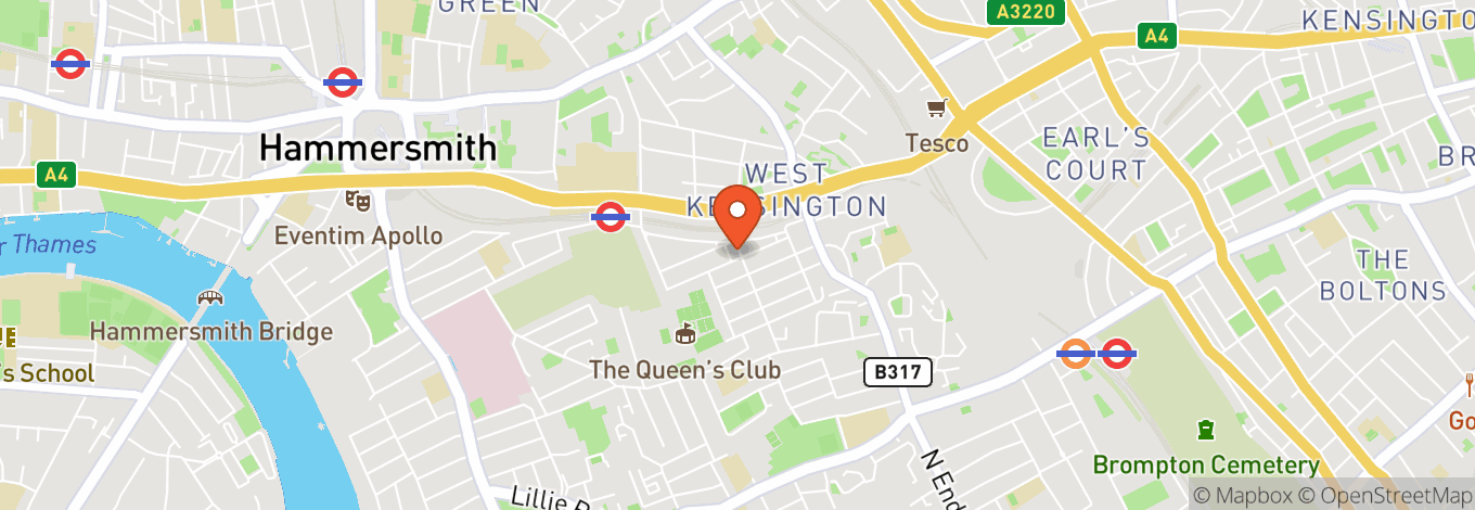 Map of Barons Court Theatre
