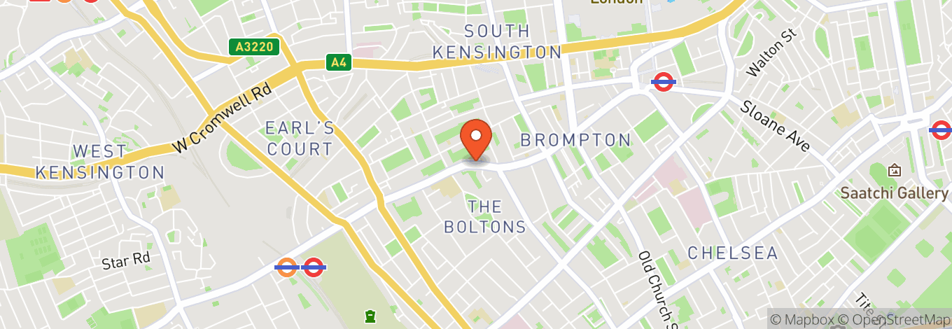 Map of Brompton Cemetery Chapel