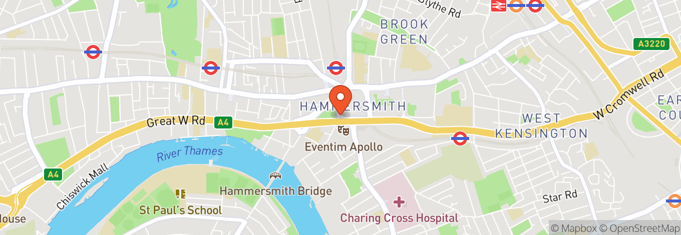 Map of St Paul's Hammersmith