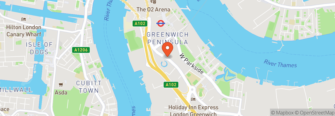 Map of The O2 Arena London