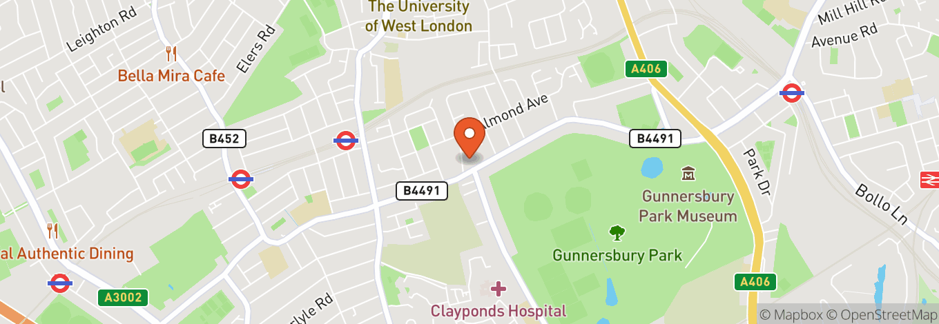 Map of Brentford Community Stadium