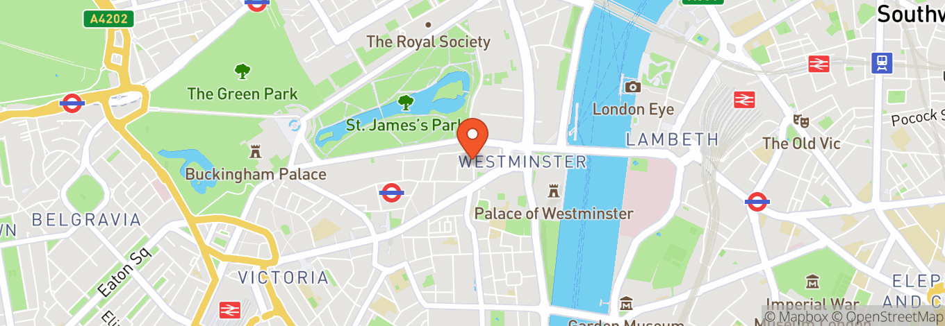 Map of Central Hall Westminster