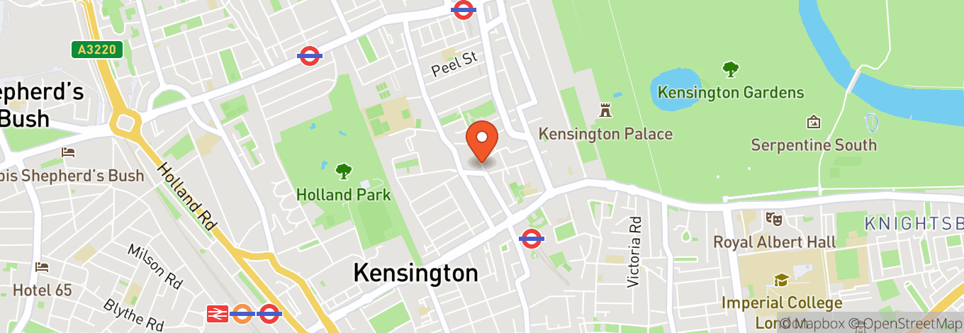 Map of Kensington Town Hall