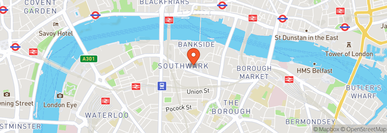 Map of The Refinery Bankside