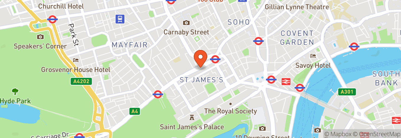 Map of St James's Piccadilly