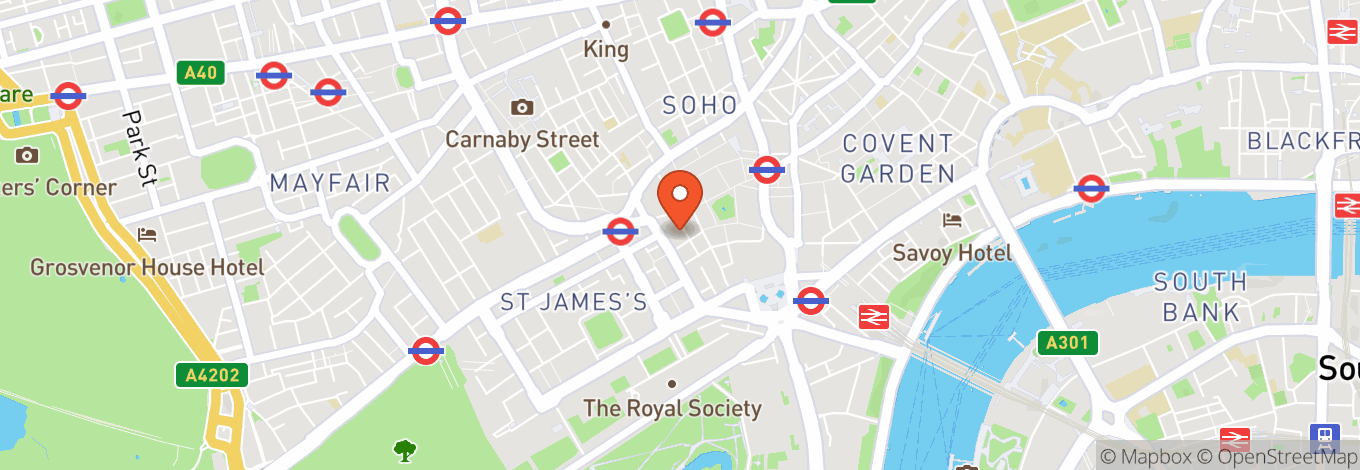 Map of The Coach House Piccadilly