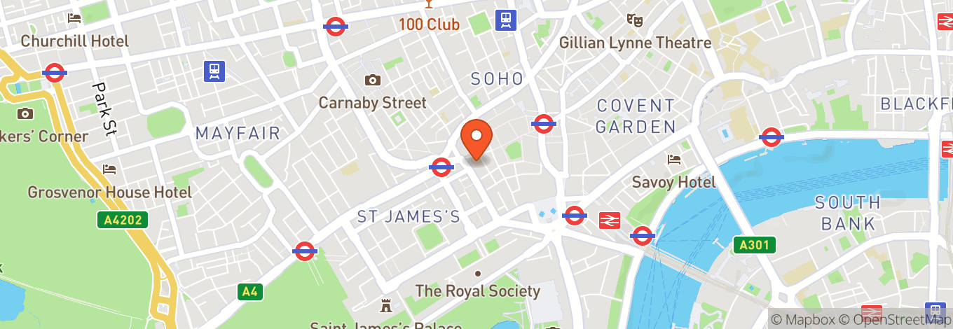 Map of The Comedy Store London