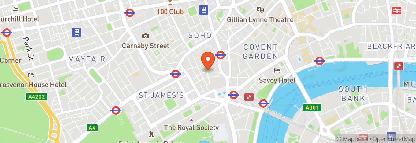 Map of Soho Place London