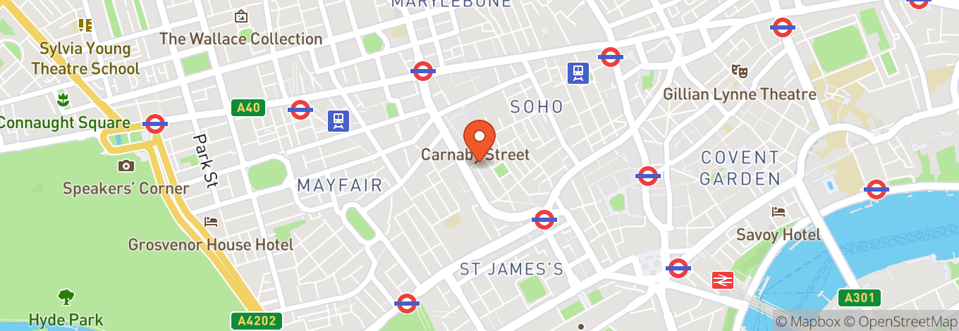 Map of Be At One Regent Street
