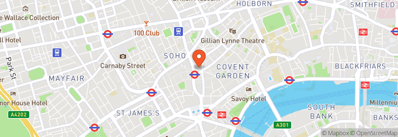 Map of Covent Garden Social Club