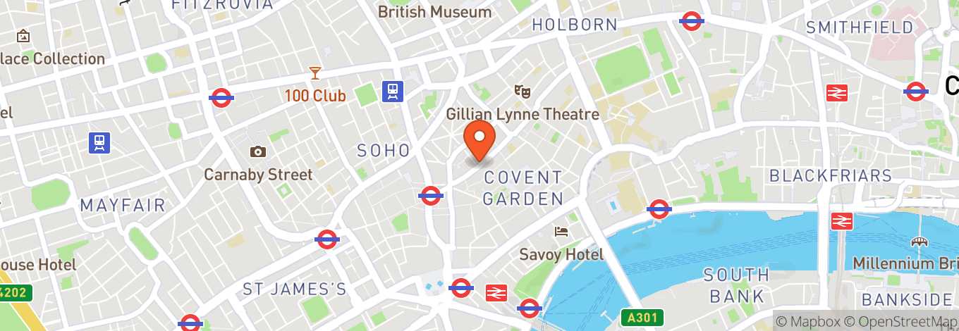 Map of Covent Garden Tube Station