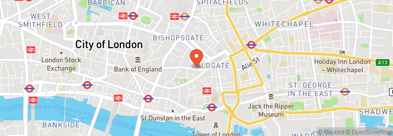 Map of The Guild Church of St Katharine Cree