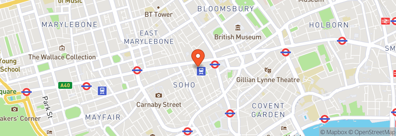 Map of French Protestant Church of London
