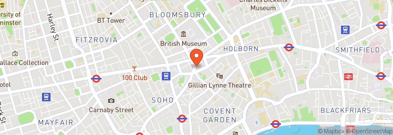 Map of Shaftesbury Theatre
