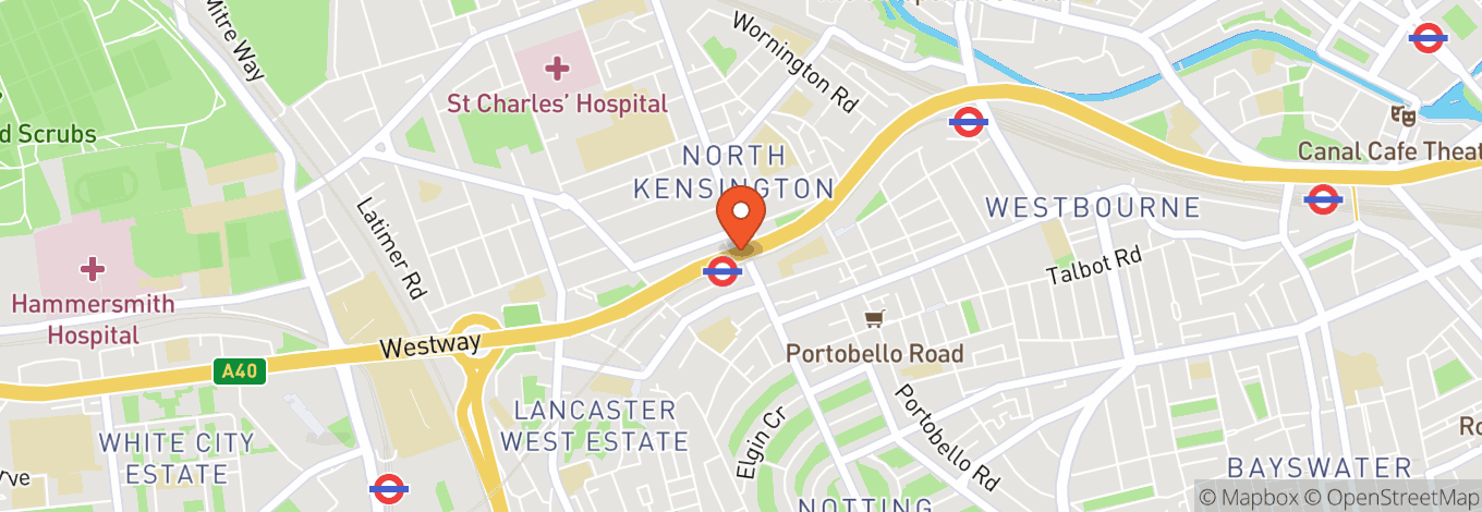 Map of Notting Hill Carnival (Ladbroke Grove)