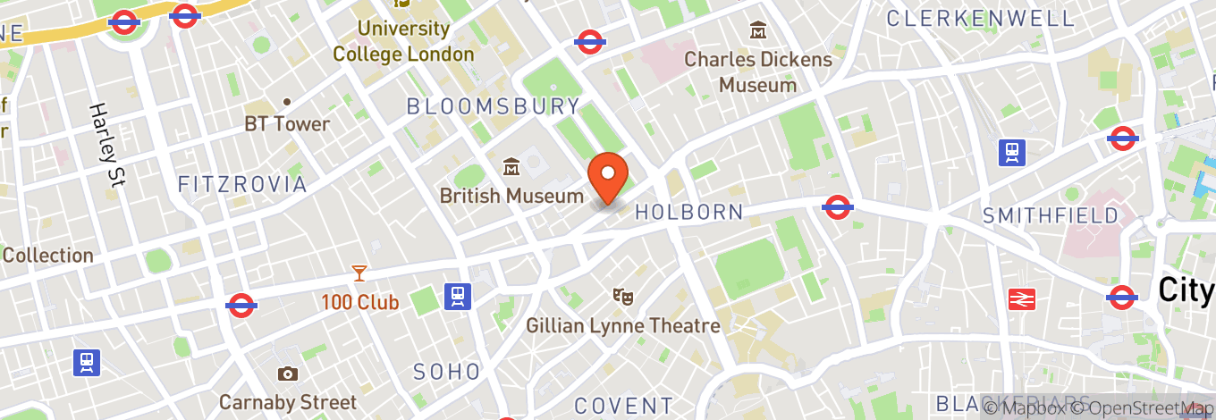 Map of St George's Church, Bloomsbury
