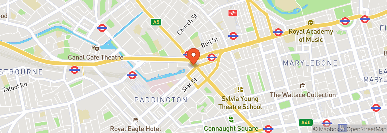 Map of Hilton London Metropole