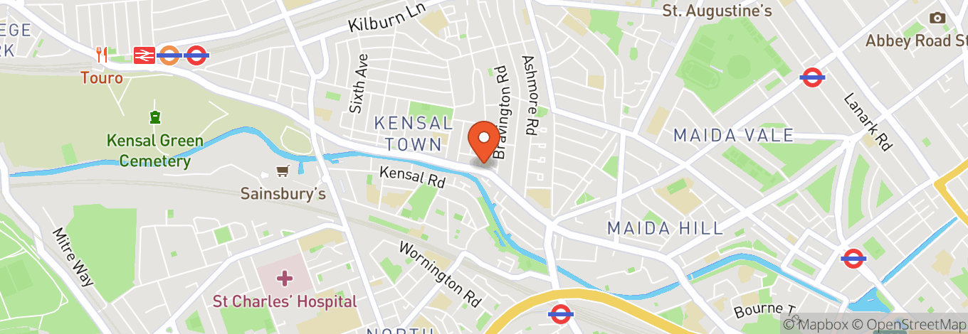 Map of All Stars Boxing Gym