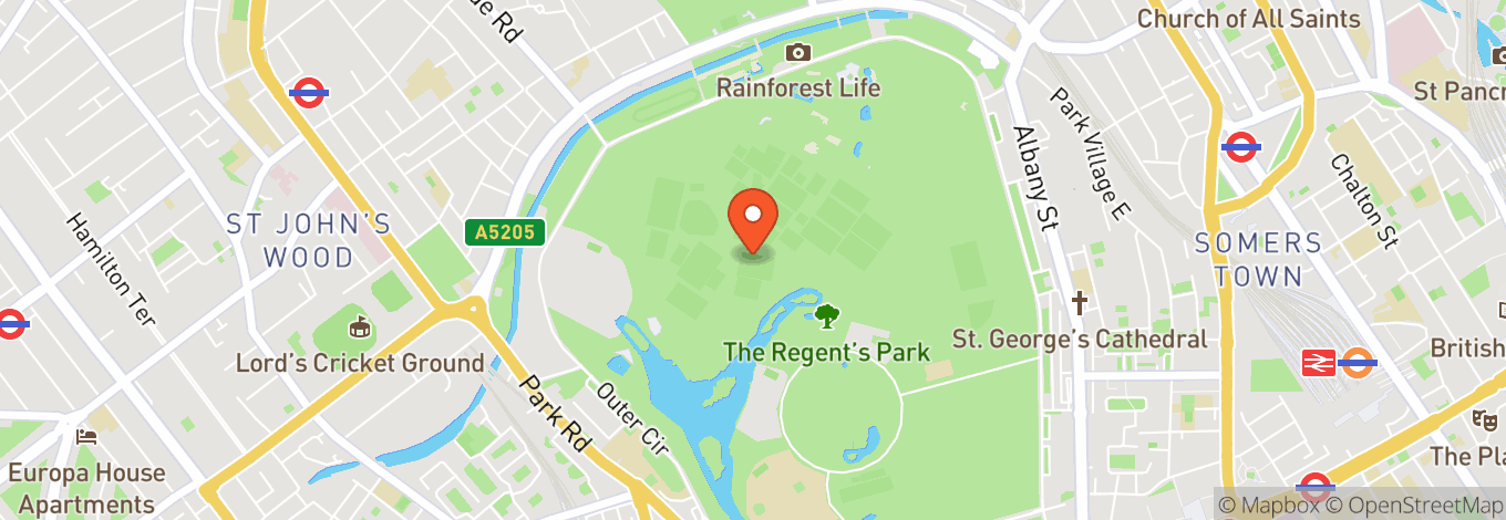Map of Regent's Park Open Air Theatre