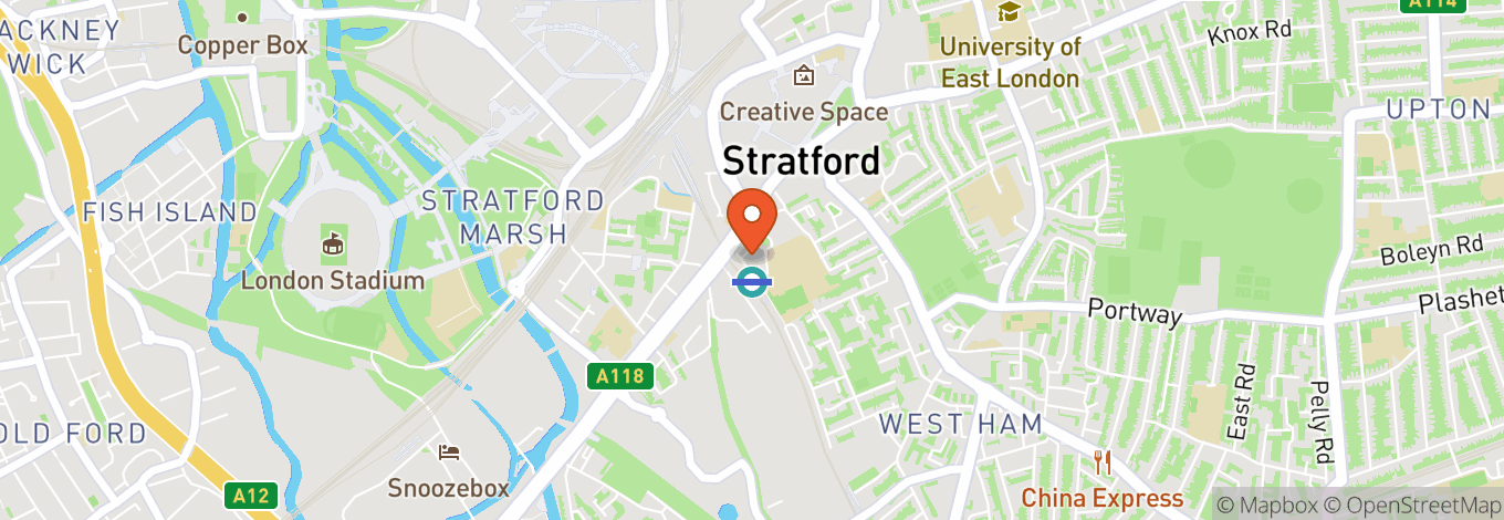 Map of Pitch Stratford