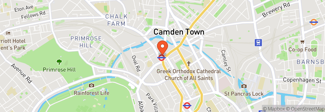 Map of Simmons Camden Town
