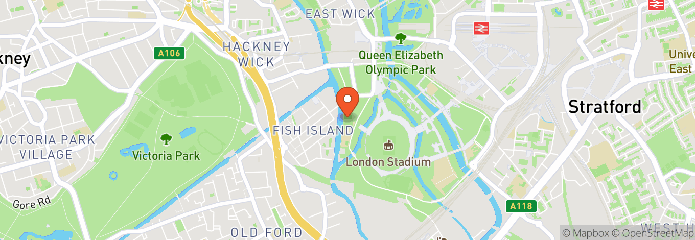 Map of Hackney Bridge