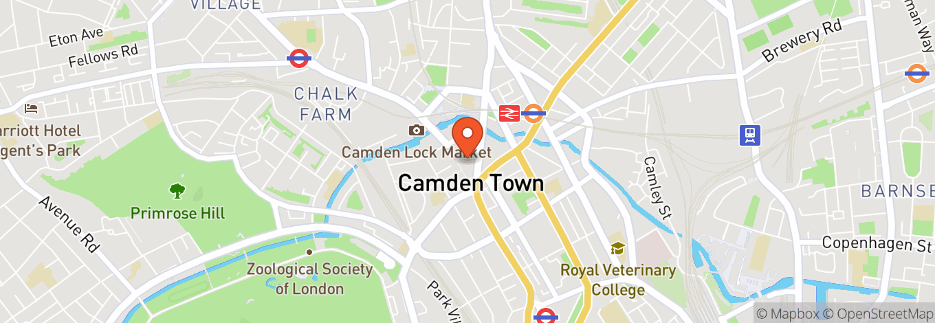 Map of BOXPARK Camden