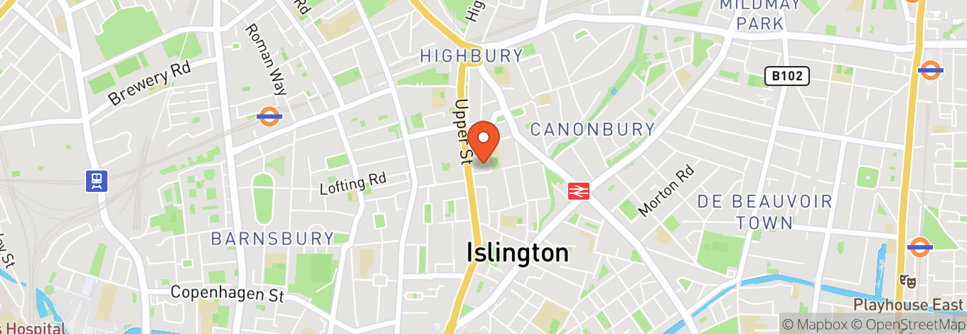 Map of Islington Assembly Hall