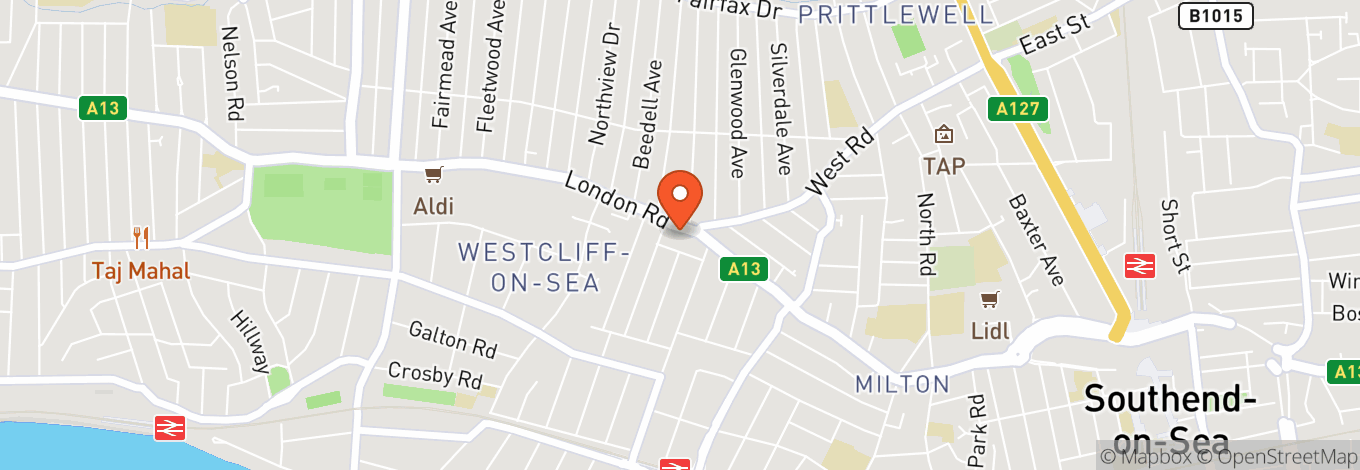 Map of Southend Palace Theatre
