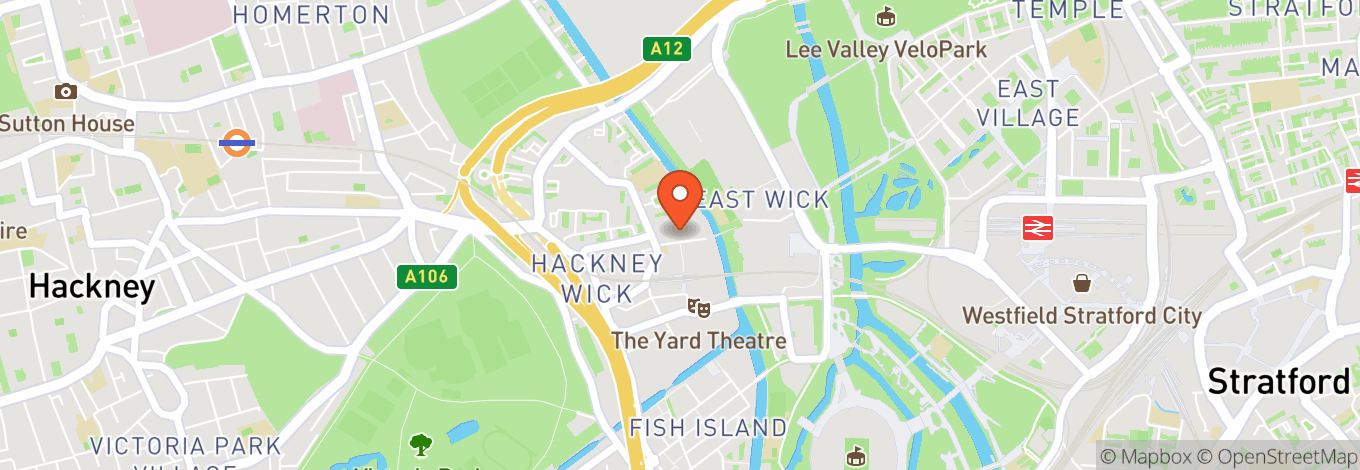 Map of Hackney Wick Warehouse