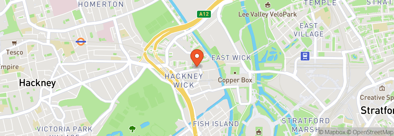 Map of Various Venues - Hackney Wick