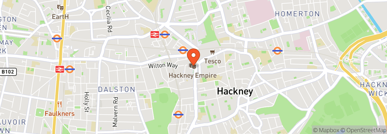 Map of Hackney Empire